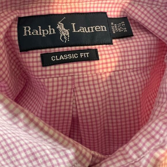 Pink Ralph Lauren Button Down Shirt - Size - 15.5 - 32/33 - Picture 5 of 5